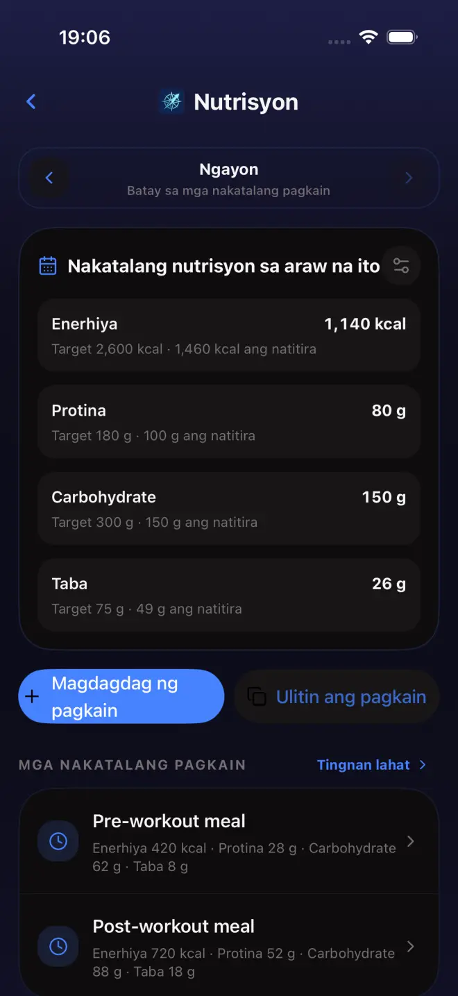 Nutrisyon: Nakatalang nutrisyon sa araw na ito